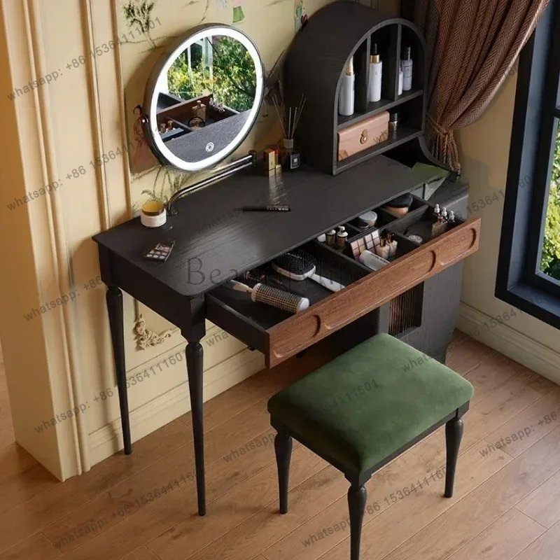Beauty Makeup Vanity Set - LJY Organizer Black Vanity Table Drawer