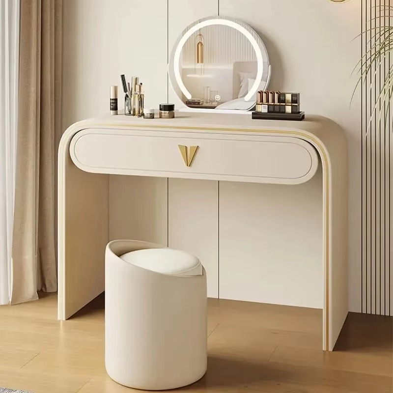 Beauty Makeup Vanity Set - Full Set Wooden Vanity Table Storage