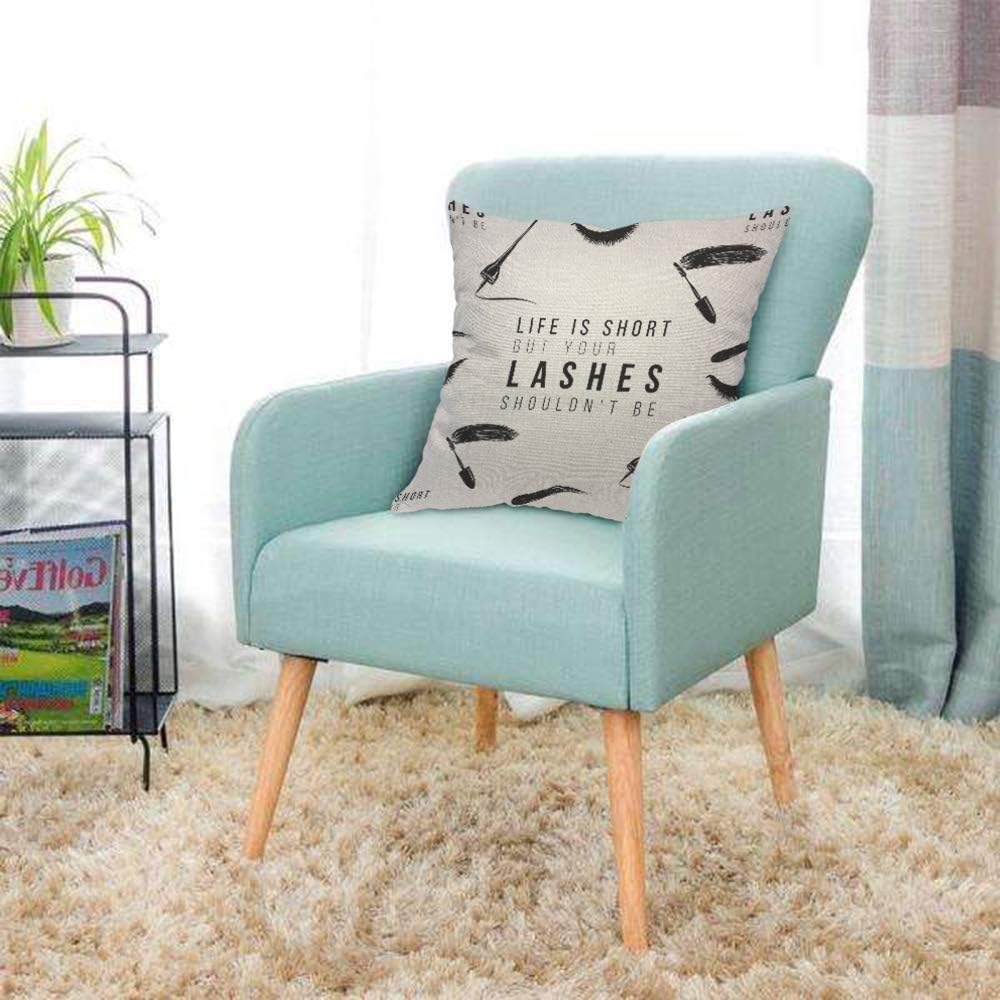 Funny Eyelash Quote Pillow Cov - Beauty Makeup Quotes Funny ulasan dan harga