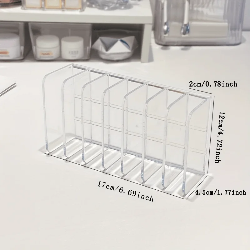 1pc Plastic Transparent 7-Slot - Beauty Makeup Desk ulasan dan harga