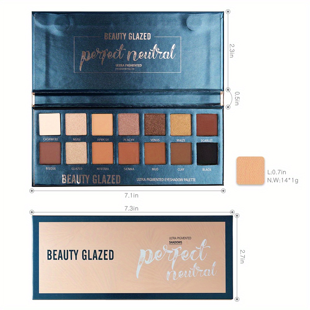 BEAUTY GLAZED 14 Colors Eyesha - Beauty Makeup Palette ulasan dan harga