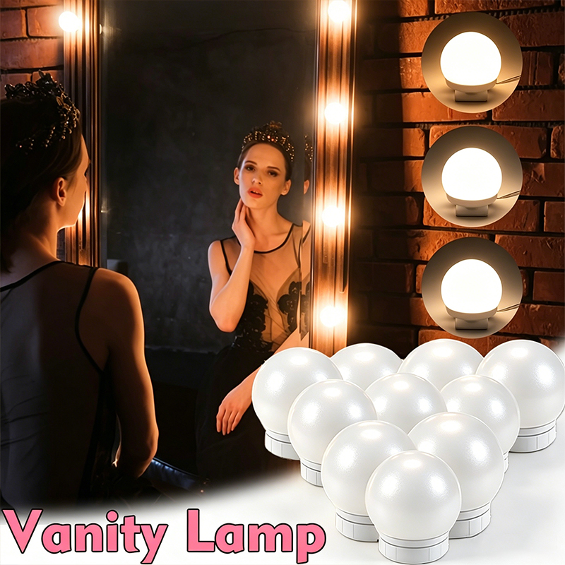 10 LED Vanity Mirror Light Bul - Beauty Makeup Desk ulasan dan harga
