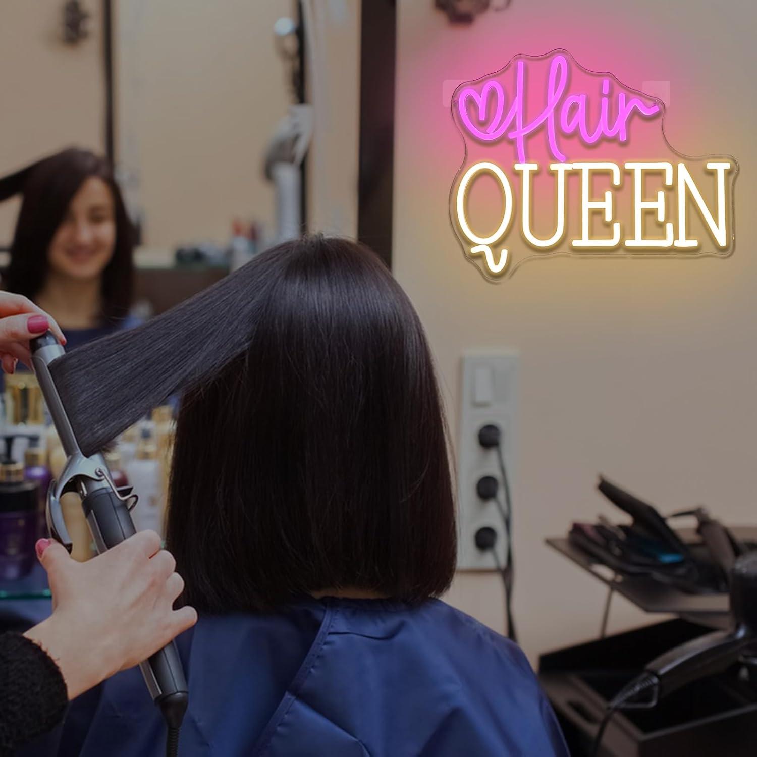 Hair Queen Neon Sign Dimmable  - Beauty Makeup Shop ulasan dan harga