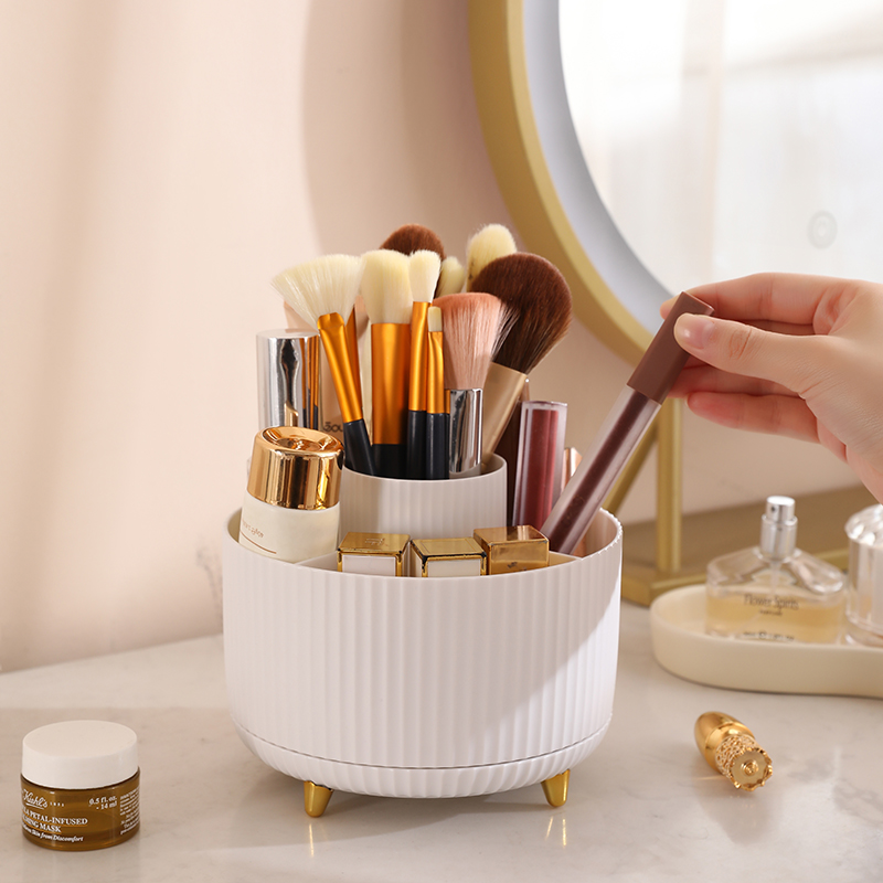 1Pcs 360° Rotating Makeup Brus - Beauty Makeup Desk ulasan dan harga
