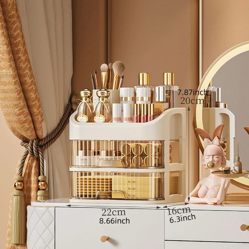 Large Capacity Makeup Organize - Beauty Makeup Desk ulasan dan harga