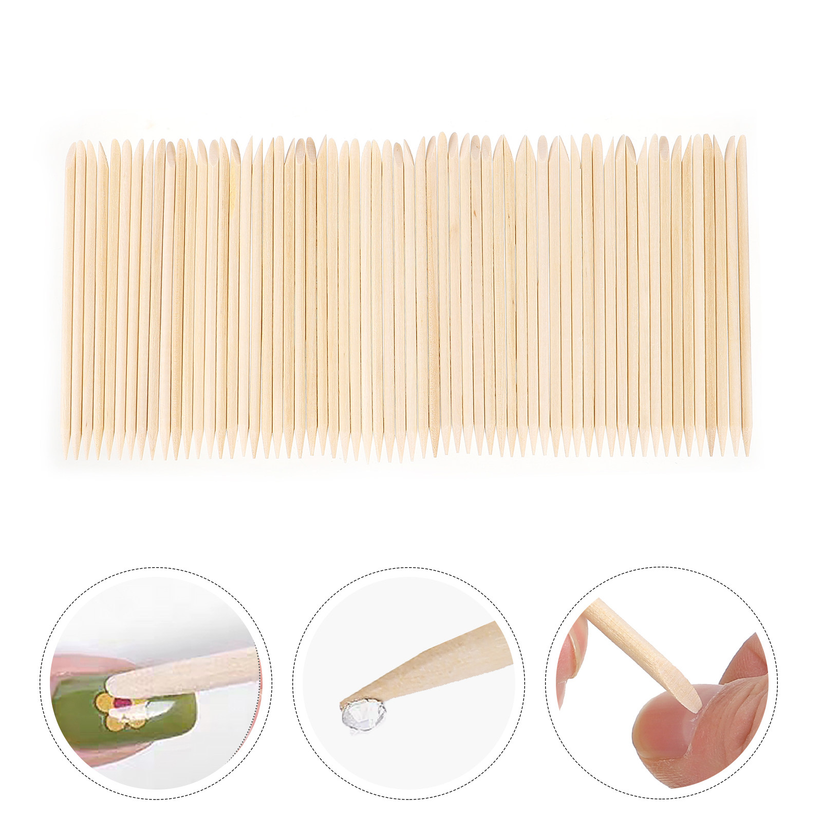 200pcs Orange Wood Cuticle Sti - Gel Nail Polish ulasan dan harga