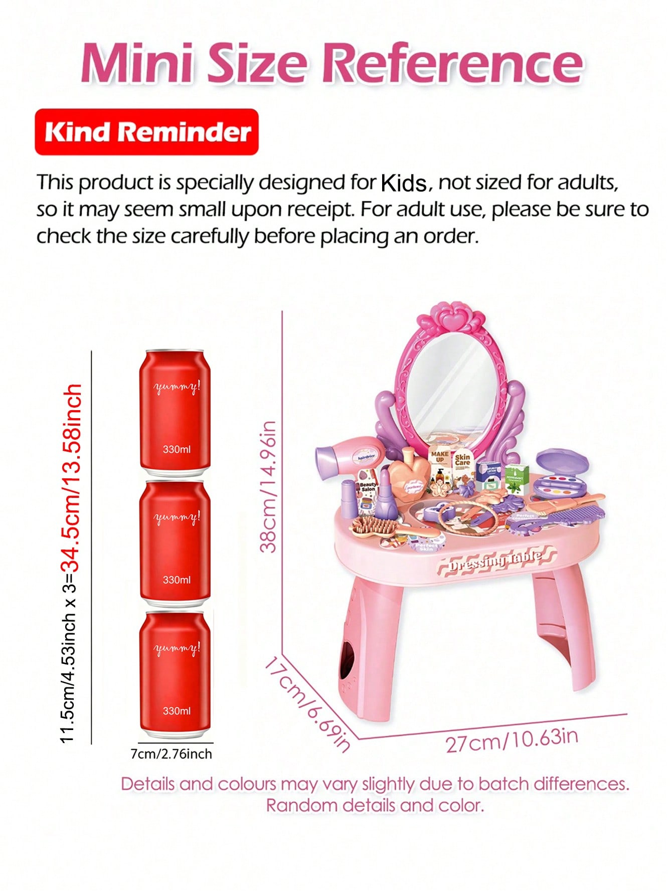 Kids Princess Vanity Dressing  - Beauty Makeup Desk ulasan dan harga