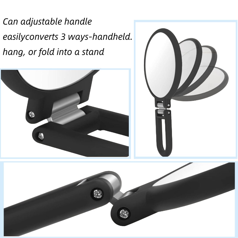 Magnifying Handheld Mirror Dou - Beauty Makeup Desk ulasan dan harga