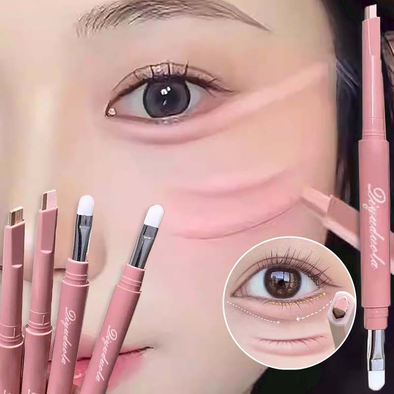 Korean 2in1 Lying Silkworm Pen - Beauty Makeup Korean ulasan dan harga
